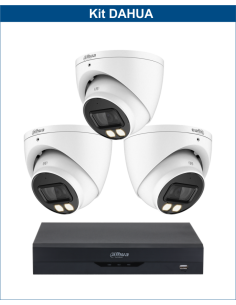 KIT DAHUA, DAH-A3IEXT2D40B, DVR + 3xCAMERA, 2MP, IR 40m