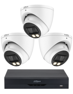 KIT DAHUA, DAH-A3IEXT2D40B, DVR + 3xCAMERA, 2MP, IR 40m 2