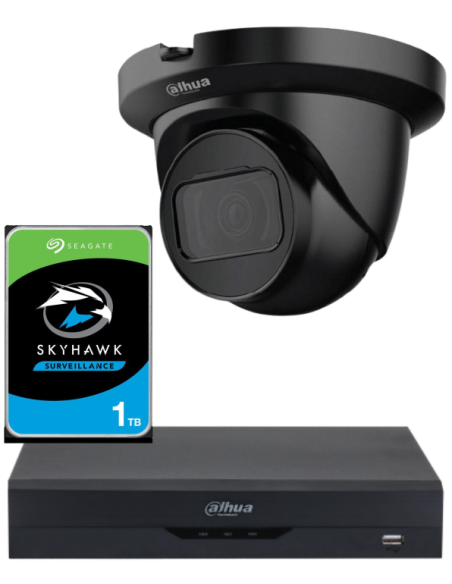 KIT DAHUA, DAH-A1IEXT2D30P, DVR + HDD + 1xCAMERA, 2MP, IR 30m