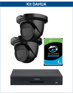 KIT DAHUA, DAH-A2IEXT2D30P, DVR + HDD + 2xCAMERA, 2MP, IR 30m