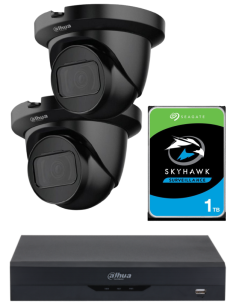KIT DAHUA, DAH-A2IEXT2D30P, DVR + HDD + 2xCAMERA, 2MP, IR 30m 2