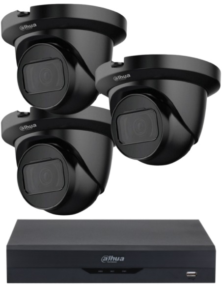 KIT DAHUA, DAH-A3IEXT2D30B, DVR + 3xCAMERA, 2MP, IR 30m