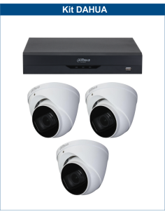 KIT DAHUA, DAH-A3IEXT2D50B, DVR + 3xCAMERA, 2MP, IR 50m