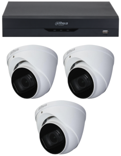 KIT DAHUA, DAH-A3IEXT2D50B, DVR + 3xCAMERA, 2MP, IR 50m 2