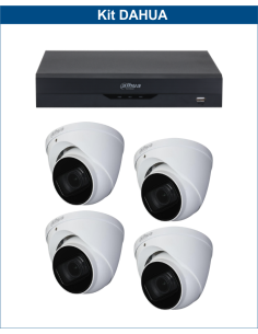 KIT DAHUA, DAH-A4IEXT2D50B, DVR + 4xCAMERA, 2MP, IR 50m