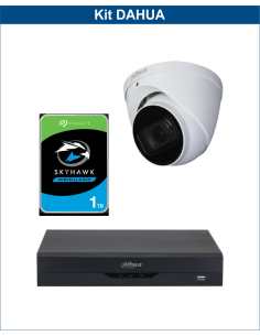 KIT DAHUA, DAH-A1IEXT2D50P, DVR + HDD + 1xCAMERA, 2MP, IR 50m