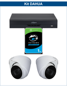 KIT DAHUA, DAH-A2IEXT2D50P, DVR + HDD + 2xCAMERA, 2MP, IR 50m