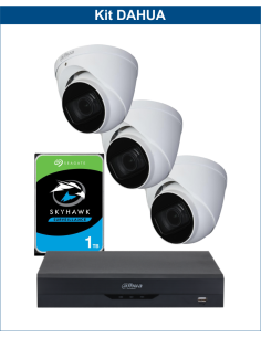 KIT DAHUA, DAH-A3IEXT2D50P, DVR + HDD + 3xCAMERA, 2MP, IR 50m