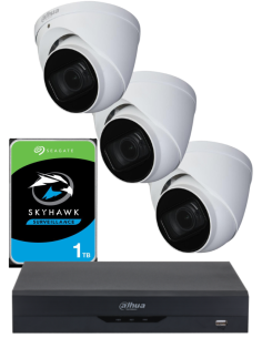 KIT DAHUA, DAH-A3IEXT2D50P, DVR + HDD + 3xCAMERA, 2MP, IR 50m 2