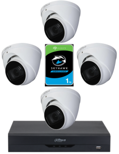 KIT DAHUA, DAH-A4IEXT2D50P, DVR + HDD + 4xCAMERA, 2MP, IR 50m 2