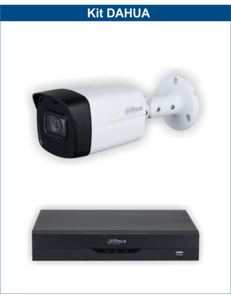 KIT DAHUA, DAH-A1IEXT2B60B, DVR + 1xCAMERA, 2MP, IR 60m