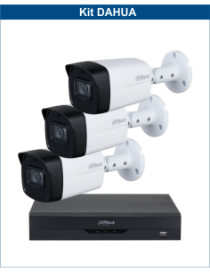 KIT DAHUA, DAH-A3IEXT2B60B, DVR + 3xCAMERA, 2MP, IR 60m