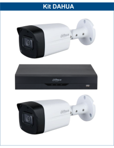 KIT DAHUA, DAH-A2IEXT2B60B, DVR + 2xCAMERA, 2MP, IR 60m