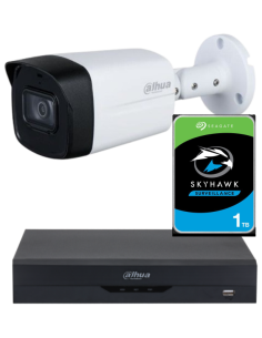 KIT DAHUA, DAH-A1IEXT2B60P, DVR + HDD + 1xCAMERA, 2MP, IR 60m 2