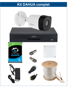 KIT DAHUA, DAH-A1IEXT2B20C, DVR + 1xCAMERA, 2MP, IR 20m