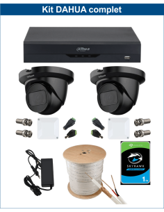 KIT DAHUA, DAH-A2IEXT2D30C, DVR + 2xCAMERA, 2MP, IR 30m