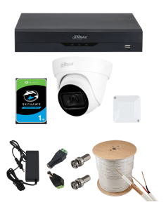 KIT DAHUA, DAH-A1IEXT2D60C, DVR + 1xCAMERA, 2MP, IR 60m 2
