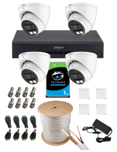 KIT DAHUA, DAH-A4IEXT2D40C, DVR + 4xCAMERA, 2MP, IR 40m 2
