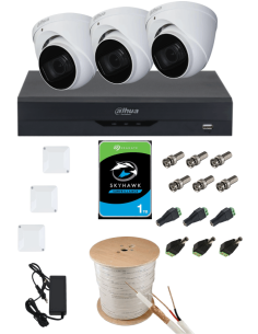 KIT DAHUA, DAH-A3IEXT2D50C, DVR + 3xCAMERA, 2MP, IR 50m 2