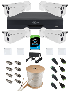 KIT DAHUA, DAH-A4IEXT2B80C, DVR + 4xCAMERA, 2MP, IR 80m 2