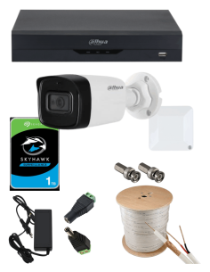 KIT DAHUA, DAH-A1IEXT2B80C, DVR + 1xCAMERA, 2MP, IR 80m 2