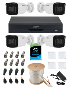KIT DAHUA, DAH-A4IEXT2B80C, DVR + 4xCAMERA, 2MP, IR 80m 2