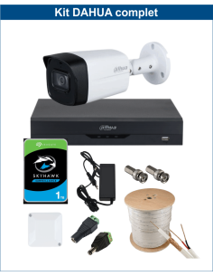 KIT DAHUA, DAH-A1IEXT2B60C, DVR + 1xCAMERA, 2MP, IR 60m