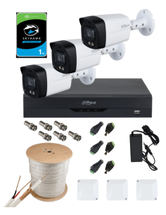 KIT DAHUA, DAH-A3IEXT2B40C, DVR + 3xCAMERA, 2MP, IR 40m 2