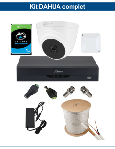 KIT DAHUA, DAH-A1IEXT2D20C, DVR + 1xCAMERA, 2MP, IR 20m