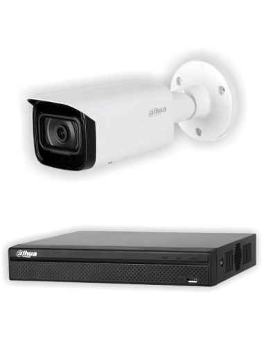 KIT DAHUA, DAH-IPP1IEXT2B40B, NVR + 1xCAMERA, 2MP, IR 40m