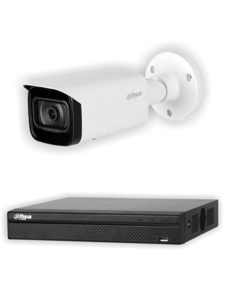 KIT DAHUA, DAH-IPP1IEXT2B40B, NVR + 1xCAMERA, 2MP, IR 40m