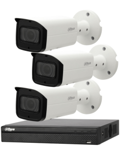 KIT DAHUA, DAH-IPP3IEXT2B60B, NVR + 3xCAMERA, 2MP, IR 60m 2