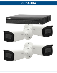 KIT DAHUA, DAH-IPP4IEXT2B60B, NVR + 4xCAMERA, 2MP, IR 60m