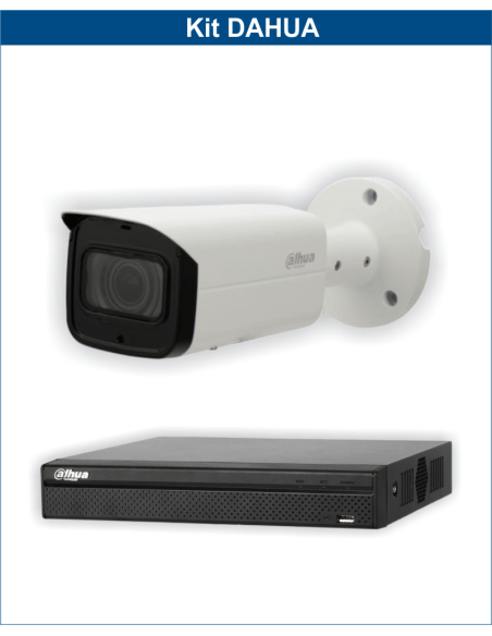 KIT DAHUA, DAH-IPP1IEXT2B50B, NVR + 1xCAMERA, 2MP, IR 50m