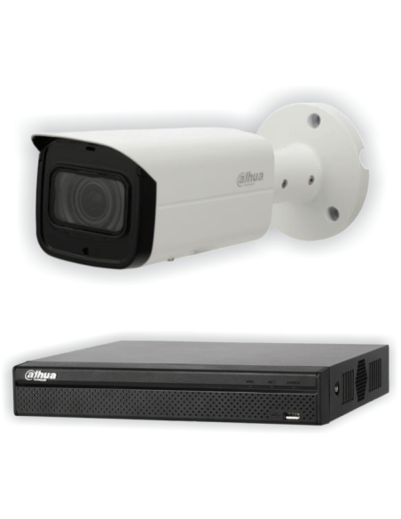 KIT DAHUA, DAH-IPP1IEXT2B50B, NVR + 1xCAMERA, 2MP, IR 50m
