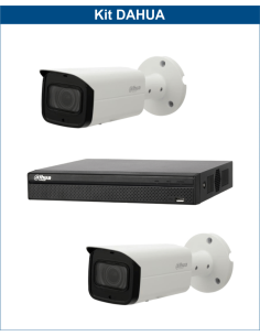 KIT DAHUA, DAH-IPP2IEXT2B50B, NVR + 2xCAMERA, 2MP, IR 50m