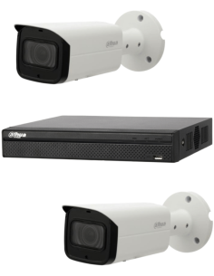 KIT DAHUA, DAH-IPP2IEXT2B50B, NVR + 2xCAMERA, 2MP, IR 50m 2
