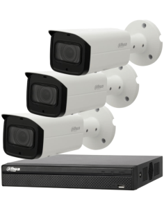 KIT DAHUA, DAH-IPP3IEXT2B50B, NVR + 3xCAMERA, 2MP, IR 50m 2