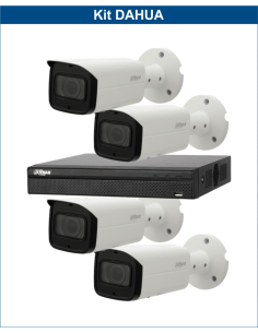 KIT DAHUA, DAH-IPP4IEXT2B50B, NVR + 4xCAMERA, 2MP, IR 50m