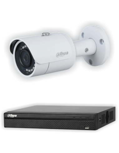 KIT DAHUA, DAH-IPP1IEXT2B30B, NVR + 1xCAMERA, 2MP, IR 30m