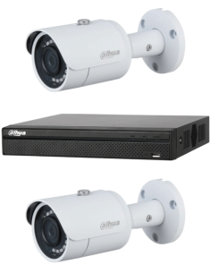 KIT DAHUA, DAH-IPP2IEXT2B30B, NVR + 2xCAMERA, 2MP, IR 30m 2