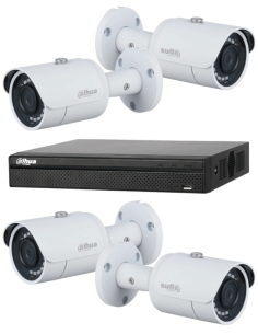 KIT DAHUA, DAH-IPP4IEXT2B30B, NVR + 4xCAMERA, 2MP, IR 30m 2