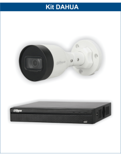 KIT DAHUA, DAH-IPP1IEXT2B30B, NVR + 1xCAMERA, 2MP, IR 30m