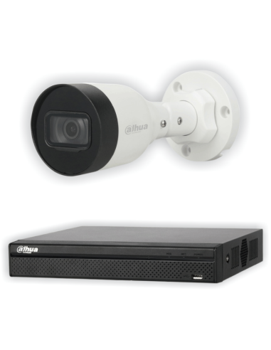 KIT DAHUA, DAH-IPP1IEXT2B30B, NVR + 1xCAMERA, 2MP, IR 30m