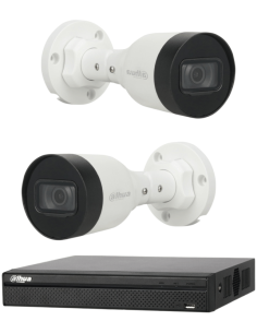 KIT DAHUA, DAH-IPP2IEXT2B30B, NVR + 2xCAMERA, 2MP, IR 30m 2