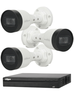 KIT DAHUA, DAH-IPP3IEXT2B30B, NVR + 3xCAMERA, 2MP, IR 30m 2