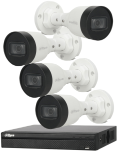 KIT DAHUA, DAH-IPP4IEXT2B30B, NVR + 4xCAMERA, 2MP, IR 30m 2