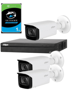 KIT DAHUA, DAH-IPP3IEXT2B40P, NVR + HDD + 3xCAMERA, 2MP, IR 40m 2