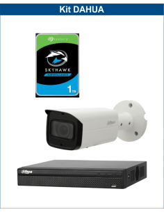 KIT DAHUA, DAH-IPP1IEXT2B50P, NVR + HDD + 1xCAMERA, 2MP, IR 50m