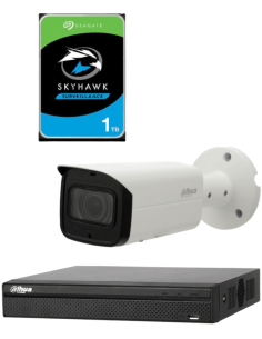 KIT DAHUA, DAH-IPP1IEXT2B50P, NVR + HDD + 1xCAMERA, 2MP, IR 50m 2